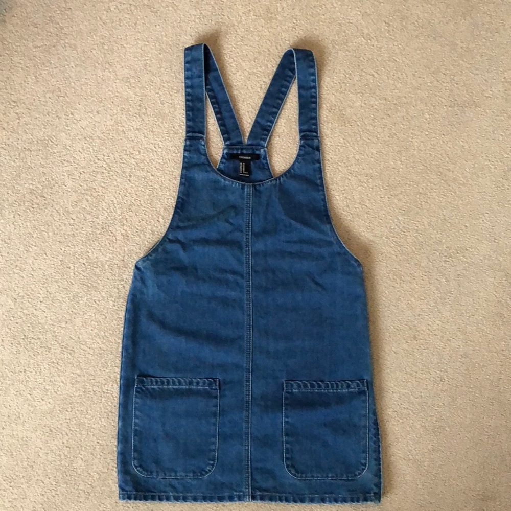 Denim skirt overalls